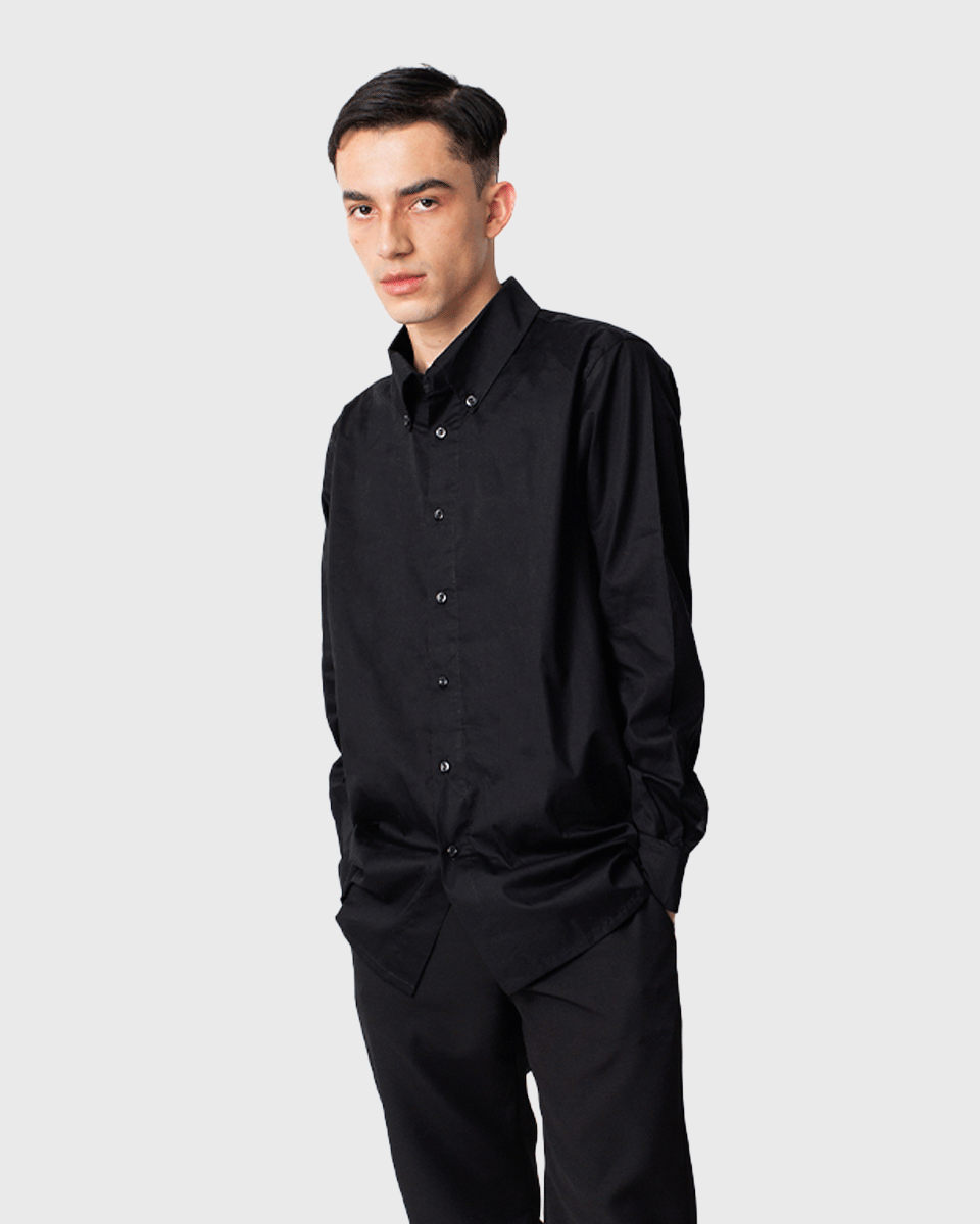 ALTPARD | Classic Black Poplin Shirt