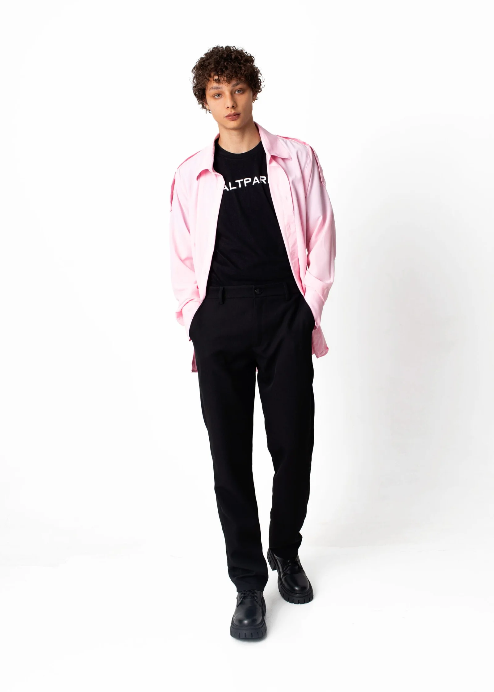 LB-ALT8-scaled Double Epaulette Pink Shirt - Image 1