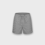 Shorts de rayas con cordón Popelina