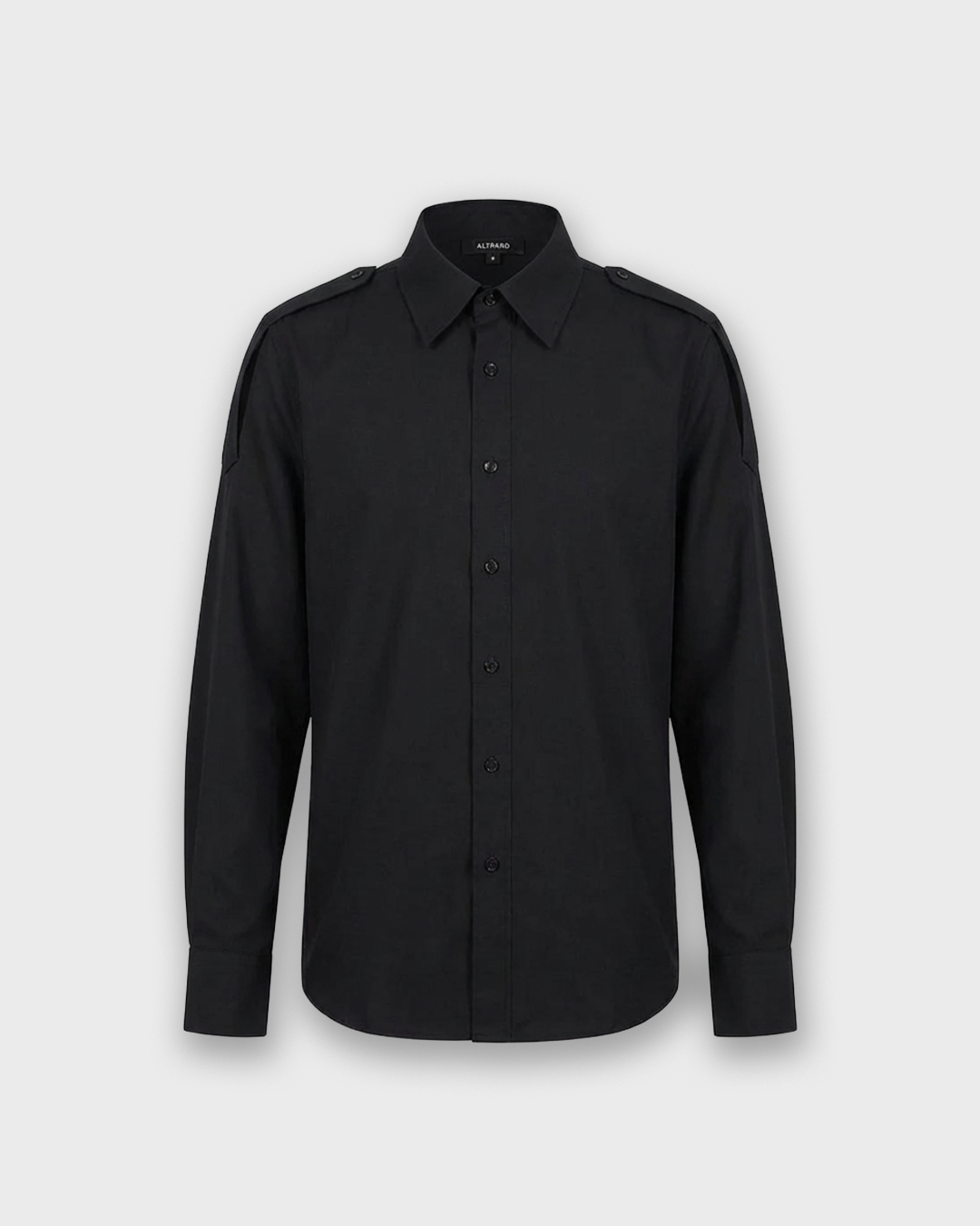 Camisa negra con charreteras Ares