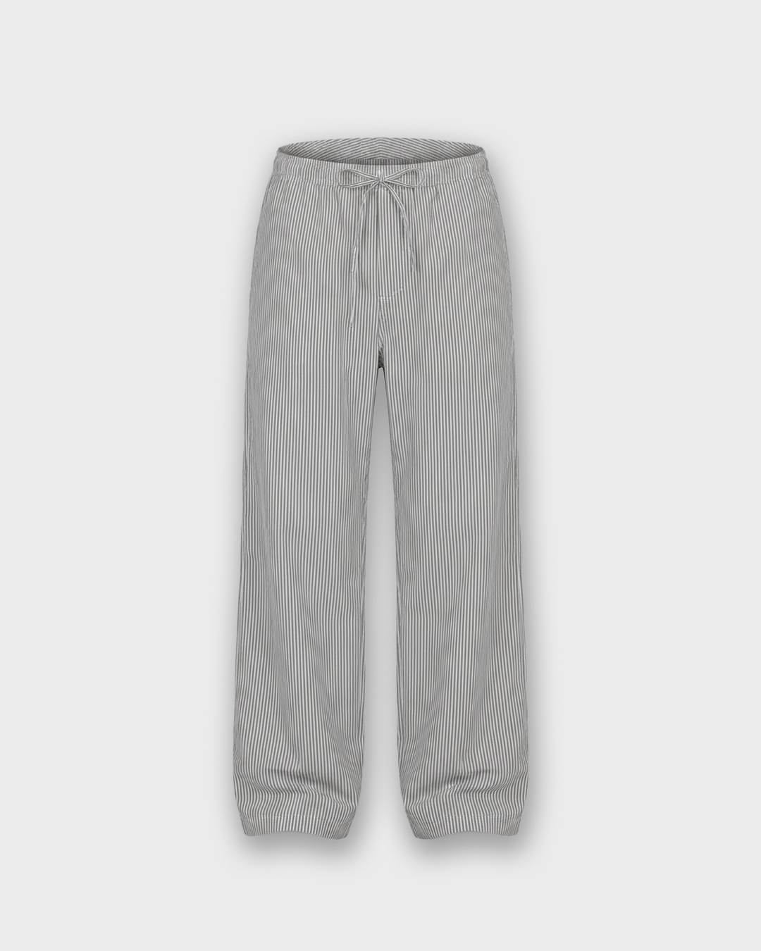 Pantalón de rayas con cordón en popelina