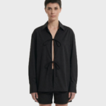 Camisa negra abierta Eros